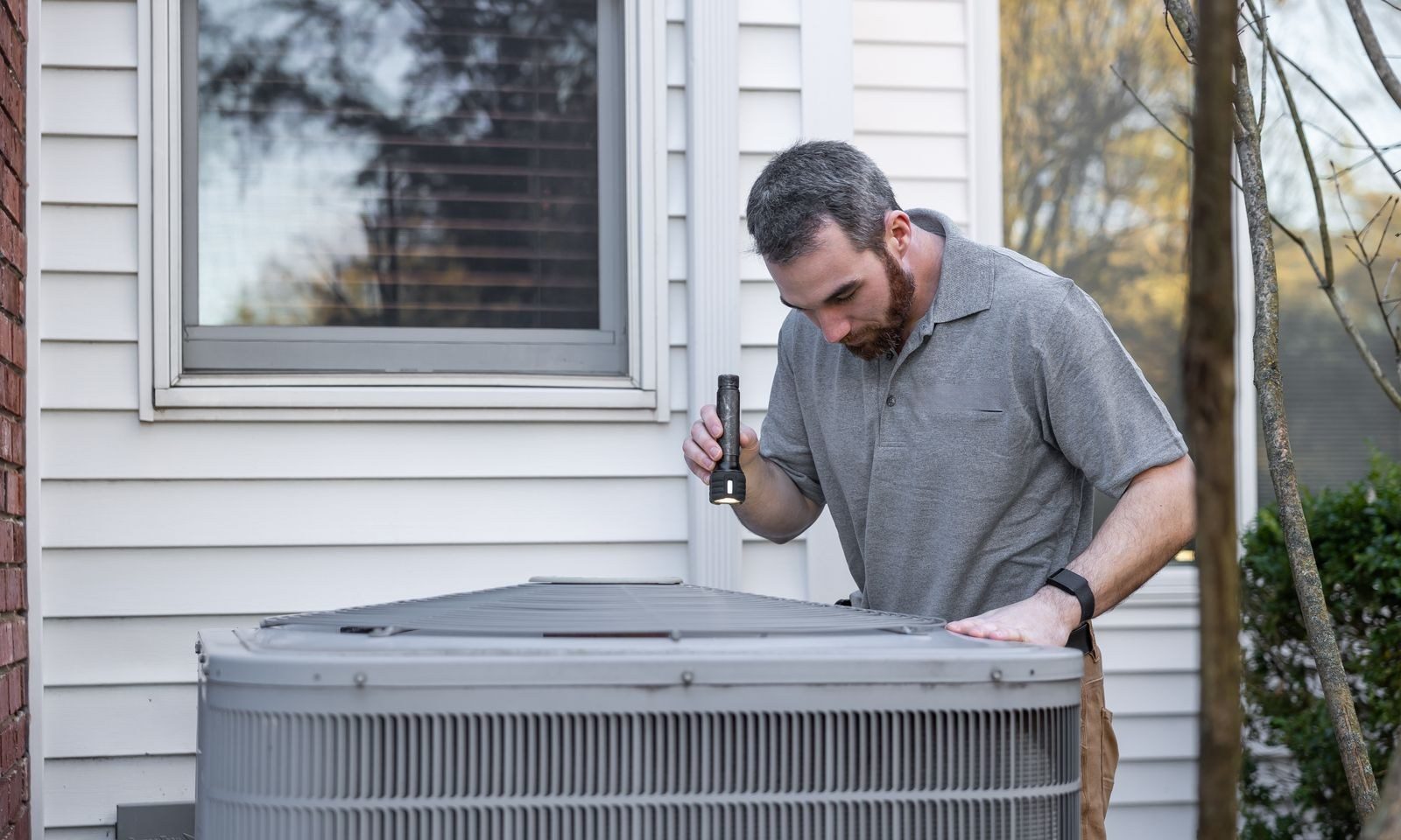 Blue Spruce technician at work in a Simcoe County home